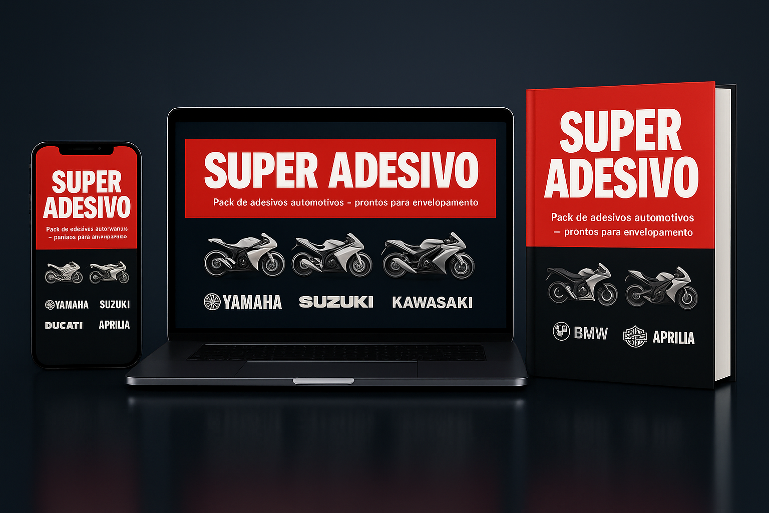Mockup do Pack de Adesivos Pro